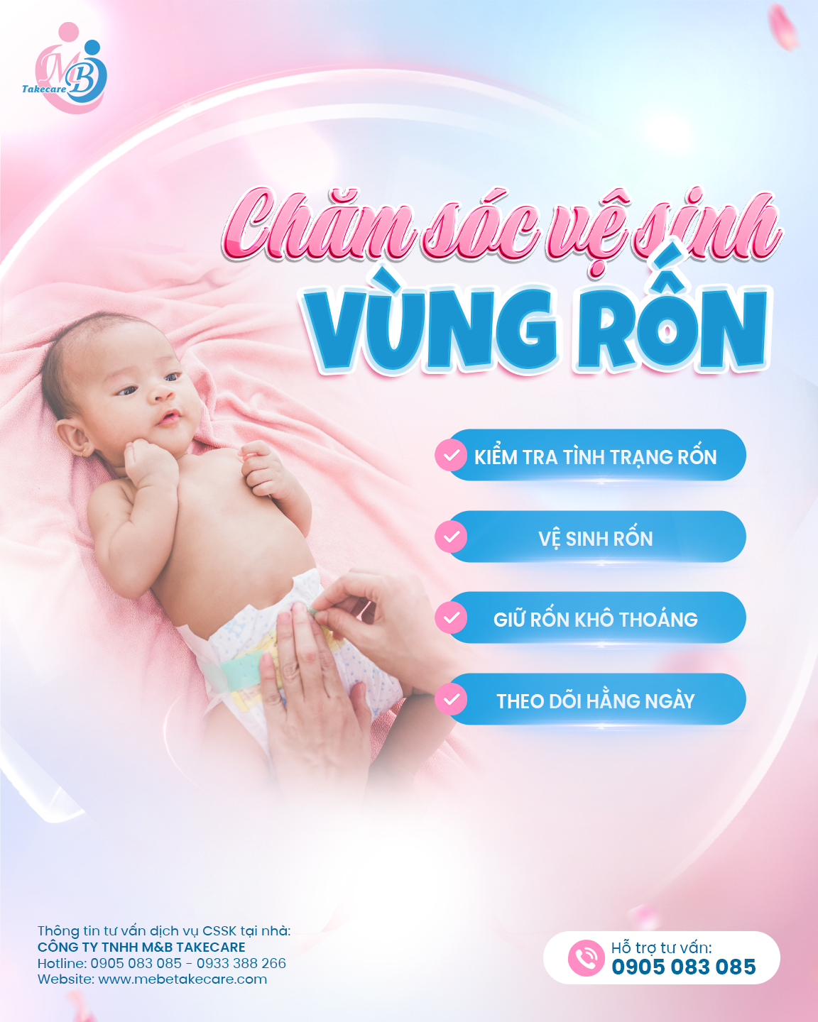 CHĂM SÓC VỆ SINH VÙNG RỐN